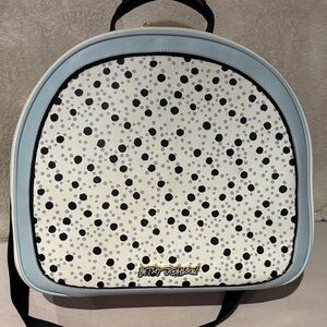 Betsey Johnson Black and White Polka Dot overnight bag